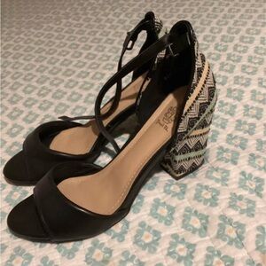 Black and Patterned Women's Heels